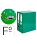 Modulo liderpapel 2 archivadores folio 2 anillas mecanismo de palanca 75mm verde