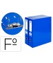 Modulo liderpapel 2 archivadores folio 2 anillas mecanismo de palanca 75mm azul