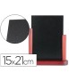 Pizarra negra liderpapel doble cara de madera con superficie para rotuladores tipo tiza 15x21cm
