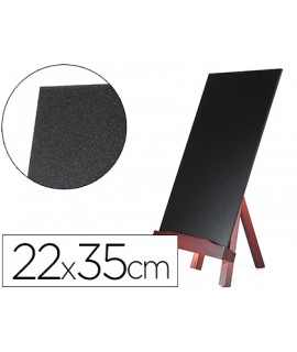 Pizarra negra liderpapel caballete de madera con superficie para rotuladores tipo tiza 22x35 cm