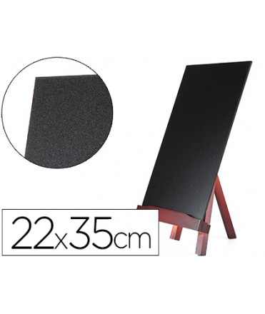 Pizarra negra liderpapel caballete de madera con superficie para rotuladores tipo tiza 22x35cm