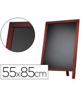 Pizarra negra liderpapel caballete y marco de madera con superficie para rotuladores tipo tiza 55x85 cm