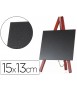 Pizarra negra liderpapel caballete madera superficie para rotuladores tipo tiza 15x13cm juego 3 unidades
