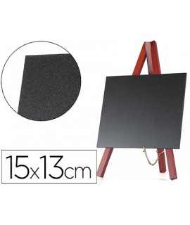 Pizarra negra liderpapel caballete madera superficie para rotuladores tipo tiza 15x13 cm pack de 3 unidades