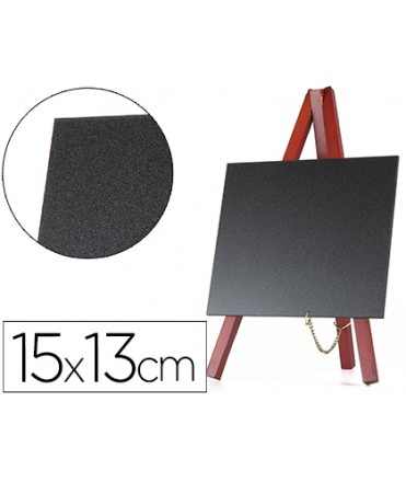 Pizarra negra liderpapel caballete madera superficie para rotuladores tipo tiza 15x13cm juego 3 unidades