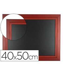 Pizarra negra liderpapel mural de madera con superficie para rotuladores tipo tiza 40x50 cm