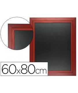 Pizarra negra liderpapel mural de madera con superficie para rotuladores tipo tiza 60x80 cm