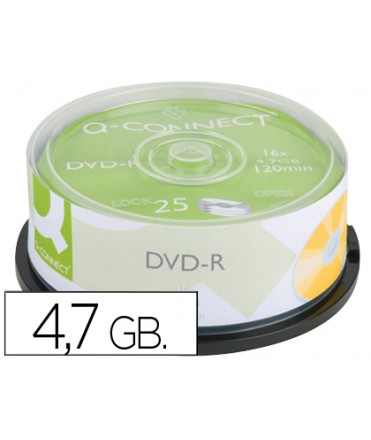 DVD-R q-connect capacity 4.7GB duration 120min speed 16x jar of 25 units