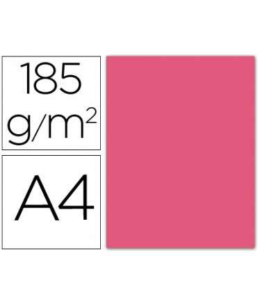 Cartulina guarro din a4 fucsia 185 gr paquete 50 hojas
