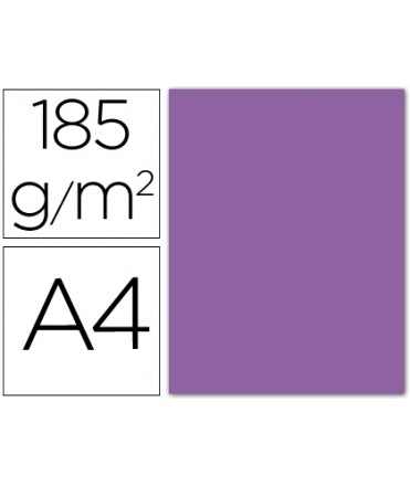 Cartulina guarro din a4 violeta 185 gr paquete 50 hojas