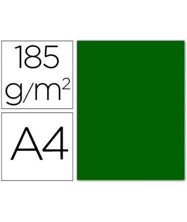 Cartulina guarro din a4 verde billar 185 gr paquete 50 hojas