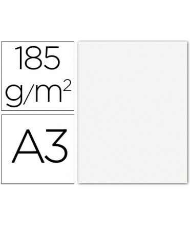 Cardboard Guarro Din A3 White 185 gr Pack 50 Sheets