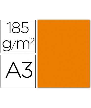 Cardboard Guarro Din A3 Orange 185 gr Pack 50 Sheets