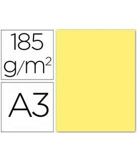 Cartulina guarro din a3 amarillo 185 gr paquete de 50 hojas