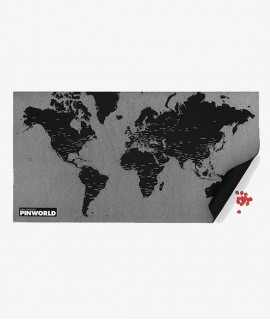 World Map Pin, Black