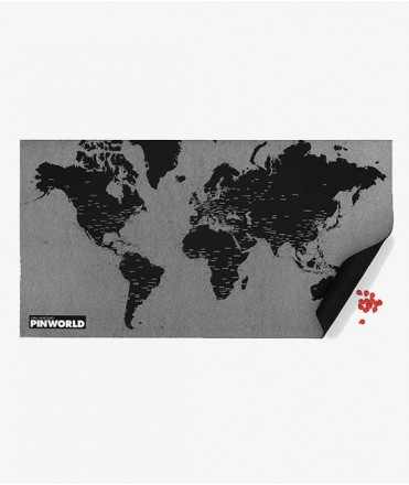 Pin World Map, negro