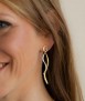 Delta earrings, two-tone