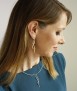Delta earrings, two-tone