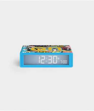 Reloj Flip+ Lexon x Jean-Michel Basquiat, azul