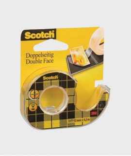 Scotch double-sided adhesive tape with dispenser. Size: 6.3x12mm.