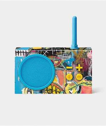 Radio Tykho 3 Lexon x Jean-Michel Basquiat, azul