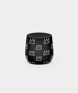 Altavoz Mino+ Lexon x Jean-Michel Basquiat Crown, negro