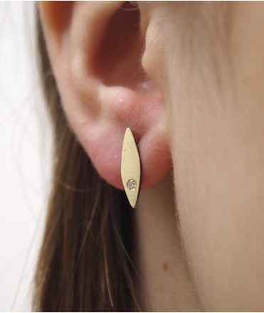 Earrings Medium wheat, gold
