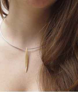 Wheat Pendant, Gold