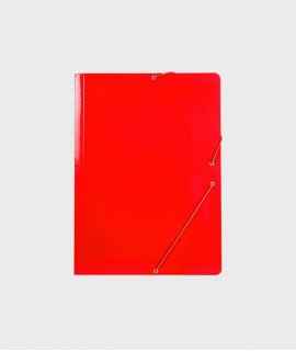 Carpeta con gomas, roja. Medida folio, 5 uds.