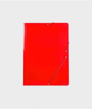 Carpeta con gomas, roja. Medida folio, 5 uds.