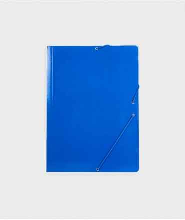 Carpeta amb solapes. Mida: 35x25 cm. Color blau. Acabat brillant