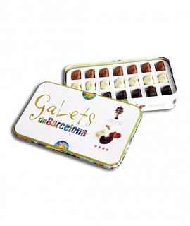 Caja de lata con Galets de chocolate