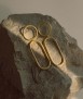 Pendientes Minimal Folk Doble, oro