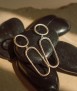 Pendientes Minimal Folk Doble, plata