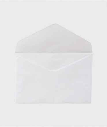 Sobre Liderpapel, color blanco. Medidas: 11,4x16,2 cm.