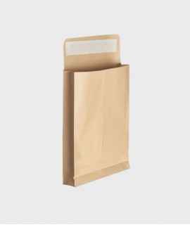 Autodex bag, kraft color. Dimensions: 25x35.3 cm.