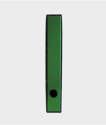 Carpeta amb funda, llom 7 cm. Mida: 35x26x7 cm. Color verd. 2 anelles quadrades