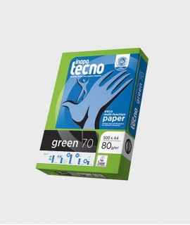 Paper reciclat Inapa Tecno Green DIN A4, 80 g. 500 fulls