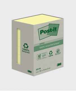 Post-It Recycled Sticky Notepad. Dimensions: 38x51 mm. 6 u.