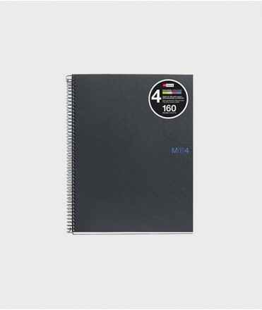 Libreta Note Book 4, DIN A5. 2 agujeros. Acabado liso