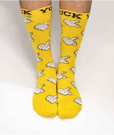 Calcetines Fuck You, amarillo