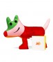Julian the Cubist Harlequin Stuffed Dog, Small