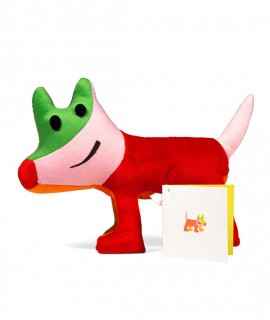 Julian the Cubist Harlequin Stuffed Dog, Small