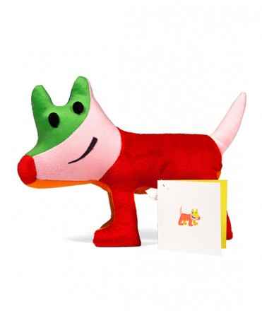 Perro de peluche Julián the Cubist Arlequín, pequeño