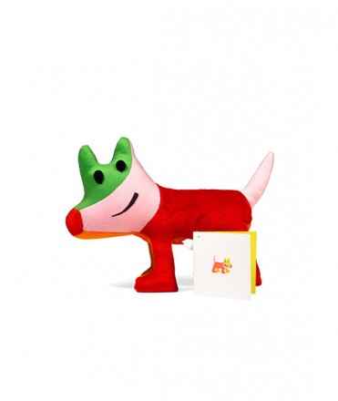 Perro de peluche Julián the Cubist Arlequín, grande