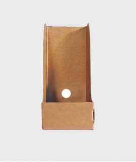 Cardboard magazine rack Schwartz, 35 cm. Kraft color