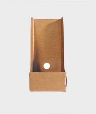 Cardboard magazine rack Schwartz, 35 cm. Kraft color