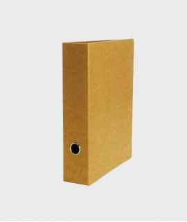 Cardboard filing cabinet Schwartz, 2 rings. Spinel 7 cm. Size: 21x30x7 cm. Kraft color