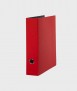 Cardboard filing cabinet Schwartz, 2 rings. Spinel 7 cm. Size: 21x30x7 cm. Red