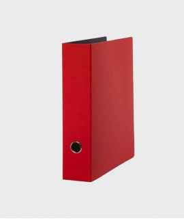 Cardboard filing cabinet Schwartz, 2 rings. Spinel 7 cm. Size: 21x30x7 cm. Red